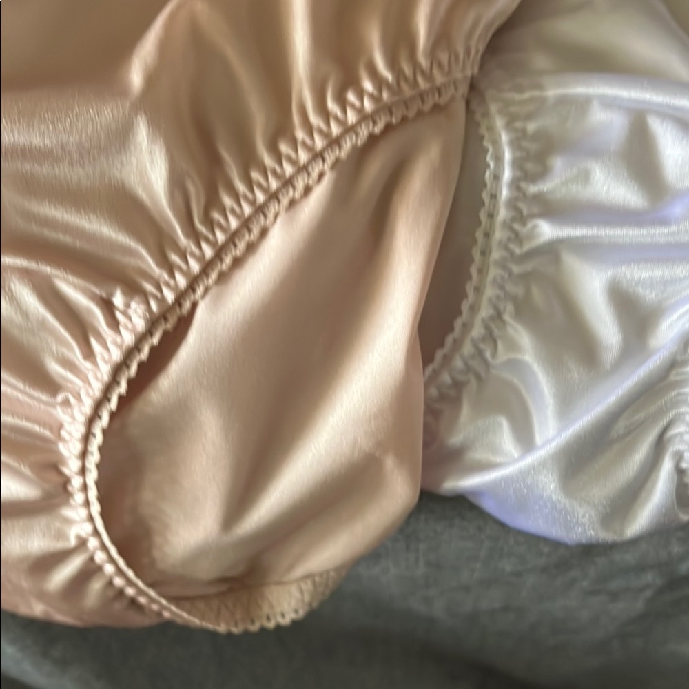 Nine pair of Vanity Fair Satin Cream Black and White Intimates